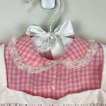Load image into Gallery viewer, Vintage Cherubs Pink Gingham Baby Chick Dress 9 Months
