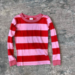 Load image into Gallery viewer, Hanna Andersson Pink Stripe Long John Pajamas 120 cm 6-7
