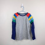 Load image into Gallery viewer, Mini Boden Rainbow Raglan Sleeve T-Shirt
