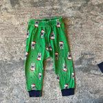 Load image into Gallery viewer, Hanna Andersson Green Santa Robot Long John Pajamas 80 cm 18-24 Months
