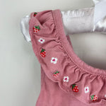 Load image into Gallery viewer, Mini Boden Strawberry Ruffle Cross Back Tank Top 2-3
