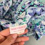 Load image into Gallery viewer, Vintage Wee Clancy Katie Pansy Blue Floral Ruffle Dress 8 USA
