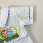 Load image into Gallery viewer, Lil Cactus Applique Easter Bunny Shortall Romper 6-12 Months
