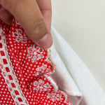 Load image into Gallery viewer, Vintage Carter's Red Ruffle Lace Overalls Set 24 Months USA
