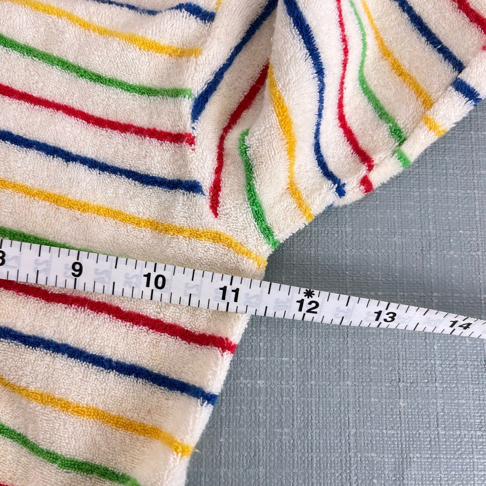 Vintage Bloomingdale's Rainbow Stripe Terry Sweatshirt XL