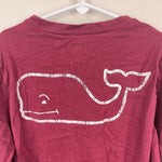 Load image into Gallery viewer, Vineyard Vines Boys' Vintage Whale Long-Sleeve Pocket T-Shirt Burgundy S 8-10
