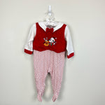 Load image into Gallery viewer, Vintage Baby Mickey &amp; Co Christmas Footie 9 Months
