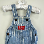 Load image into Gallery viewer, Vintage OshKosh B&#39;gosh Blue Striped Beach Dog Overalls 3-6 Months USA
