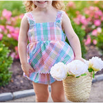 Load image into Gallery viewer, Little English Evie Bloomer Set Preppy Plaid 6 Months
