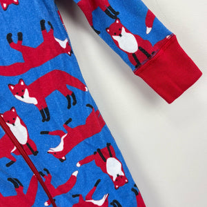 Hanna Andersson Red Blue Fox Pajamas 70 cm 6-12 Months