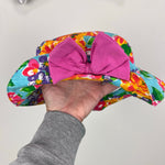 Load image into Gallery viewer, Vintage Jet Set Floral Bow Bucket Hat 12 Months
