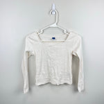 Load image into Gallery viewer, Old Navy Long-Sleeve Pointelle-Knit Top for Girls Creme De La Creme 8
