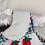 Load image into Gallery viewer, Vintage Samara Seersucker Plaid Strawberry Dress 18 Months

