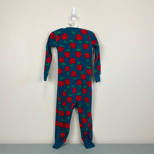 Hanna Andersson Blue Red Apple PJs 90 cm 3T