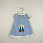 Load image into Gallery viewer, Vintage Samara Applique Sailboat Dress Set 18 Months
