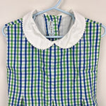 Load image into Gallery viewer, Papo d'Anjo Sleeveless Blue Green Plaid Dress 8
