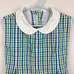 Load image into Gallery viewer, Papo d'Anjo Sleeveless Blue Green Plaid Dress 8
