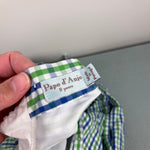 Load image into Gallery viewer, Papo d'Anjo Sleeveless Blue Green Plaid Dress 8
