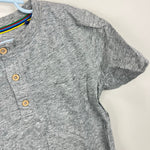 Load image into Gallery viewer, Mini Boden Washed Cotton Henley T-shirt Grey Marl 8-9
