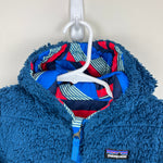 Load image into Gallery viewer, Patagonia Reversible Tribbles Jacket Blue Red Stripes 2T
