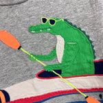 Load image into Gallery viewer, Mini Boden Applique Crocodile Kayak T-Shirt 9-10
