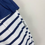 Load image into Gallery viewer, Vintage Weebok Blue Striped Tennis Ruffle Romper 3-6 Months NWOT
