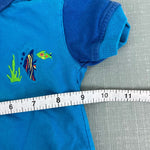 Load image into Gallery viewer, Vintage McBabyBlue Fish Polo Shirt 0-3 Months
