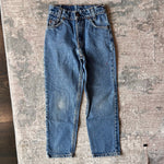 Load image into Gallery viewer, Vintage Levi's 550 Relaxed Fit Slim Fit Orange Tab Jeans 9 USA
