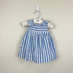 Load image into Gallery viewer, Mayoral Striped Dress Denim Blue and White 70 cm 4-6 Months
