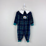 Load image into Gallery viewer, Vintage Gymboree Holiday Plaid Velour One Piece Newborn 3-6 Months NWT
