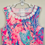 Load image into Gallery viewer, Lilly Pulitzer Girls Mini Mila Shift Dress Light Pascha Pink Aquadesiac 12
