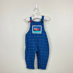 Load image into Gallery viewer, Vintage Mulberry Bush Plaid Firetruck Overalls 12 Months USA
