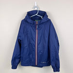 Load image into Gallery viewer, L.L. Bean Kids Discovery Rain Jacket Navy Blue 6-7
