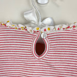 Load image into Gallery viewer, Mini Boden Pink Striped Ruffle Top 7-8
