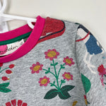 Load image into Gallery viewer, Mini Boden Cosy Printed Sweatshirt Dress Gray Fairy Tale 7-8
