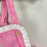 Load image into Gallery viewer, Ralph Lauren Pink Gingham Ruffle Sun Suit Romper 9 Months
