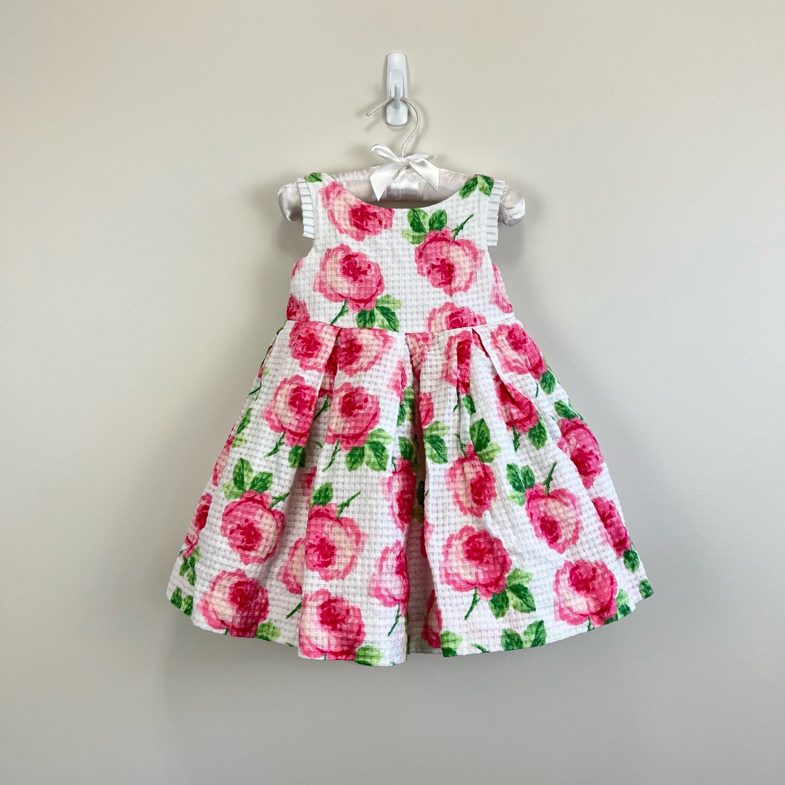 Janie and Jack Textured Rose Dress 18-24 Months