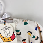 Load image into Gallery viewer, BoBo Choses Game Pawns All Over Sweatshirt White 1 Month NWT
