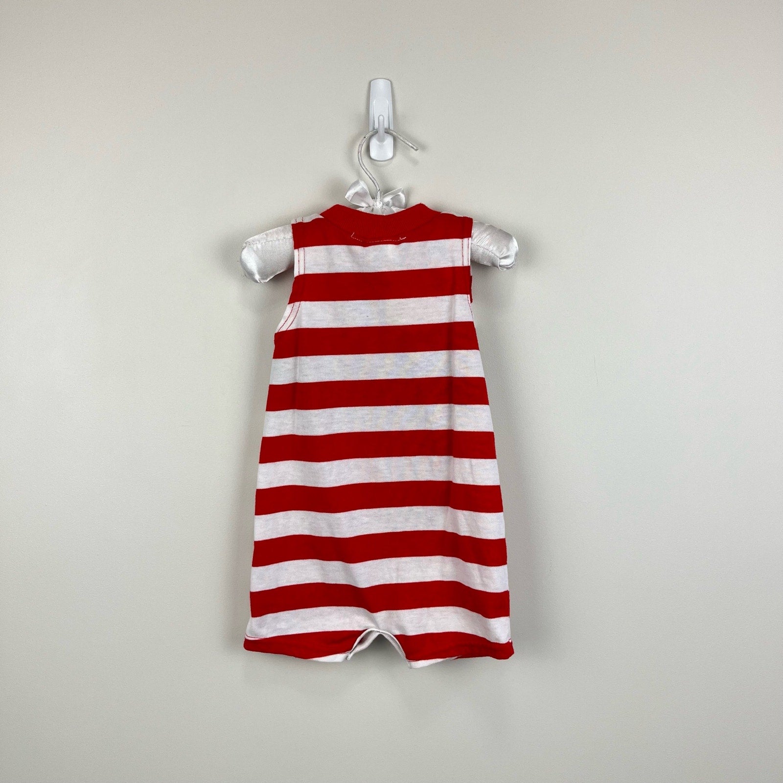 Vintage Snoopy Striped Romper 12 Months USA