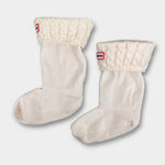 Load image into Gallery viewer, Hunter Kids Cable Knit Cuff Welly Boot Socks for the Hunter Original White Large 1-3
