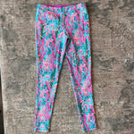 Load image into Gallery viewer, Lilly Pulitzer Luxletic Girls Mini Weekender Legging Multi Seaweed Samba XL 12-14
