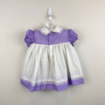 Load image into Gallery viewer, Vintage Purple Pinafore Embroidered Elephant Dress Baby Girl
