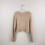Load image into Gallery viewer, Happily Grey Kids Tan Cable Knit Sweater M 7/8
