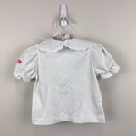 Load image into Gallery viewer, Vintage OshKosh B'gosh Green Floral Ballet Co Bunny Ruffle Overalls Set 3-6 Months USA
