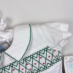 Load image into Gallery viewer, Vintage Vive-La-Fete Smocked Button On Shortall Romper 9 Months NWT
