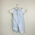 Load image into Gallery viewer, Vintage Alexis Blue Striped Jumpsuit 9 Months NWT
