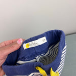 Load image into Gallery viewer, Mini Boden Essential Jersey Trousers Navy Stripe Applique Stars 3-6 Months
