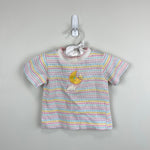 Load image into Gallery viewer, Vintage Pastel Striped Applique Moon T-Shirt Baby Girl
