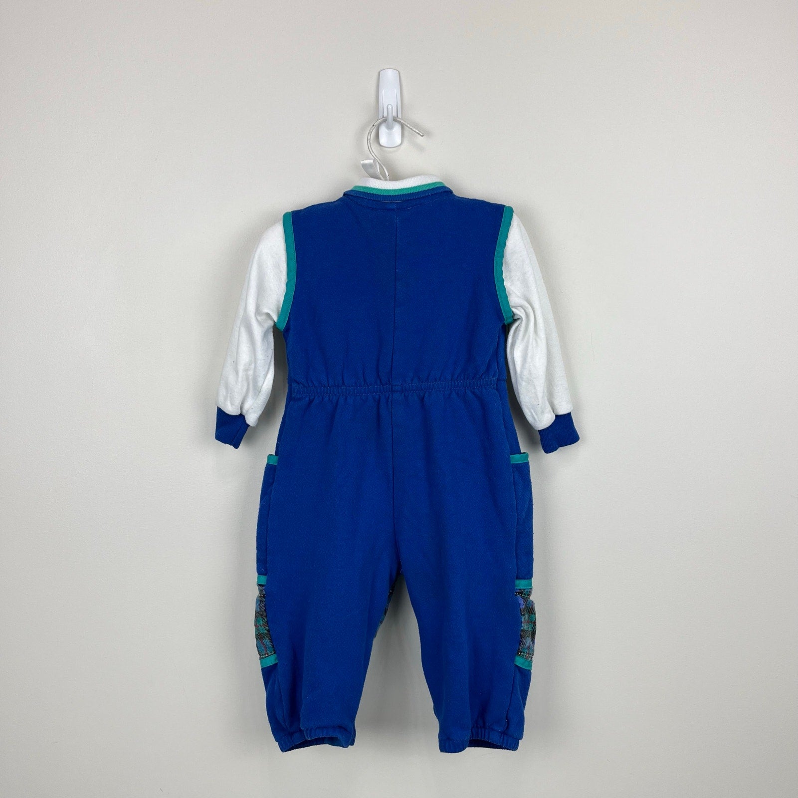 Vintage Jayne Avery Inc Blue Coverall 18 Months USA