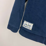 Load image into Gallery viewer, JoJo Maman Bebe Zippered Dinosaur Applique Hoodie Sweatshirt Navy 2-3
